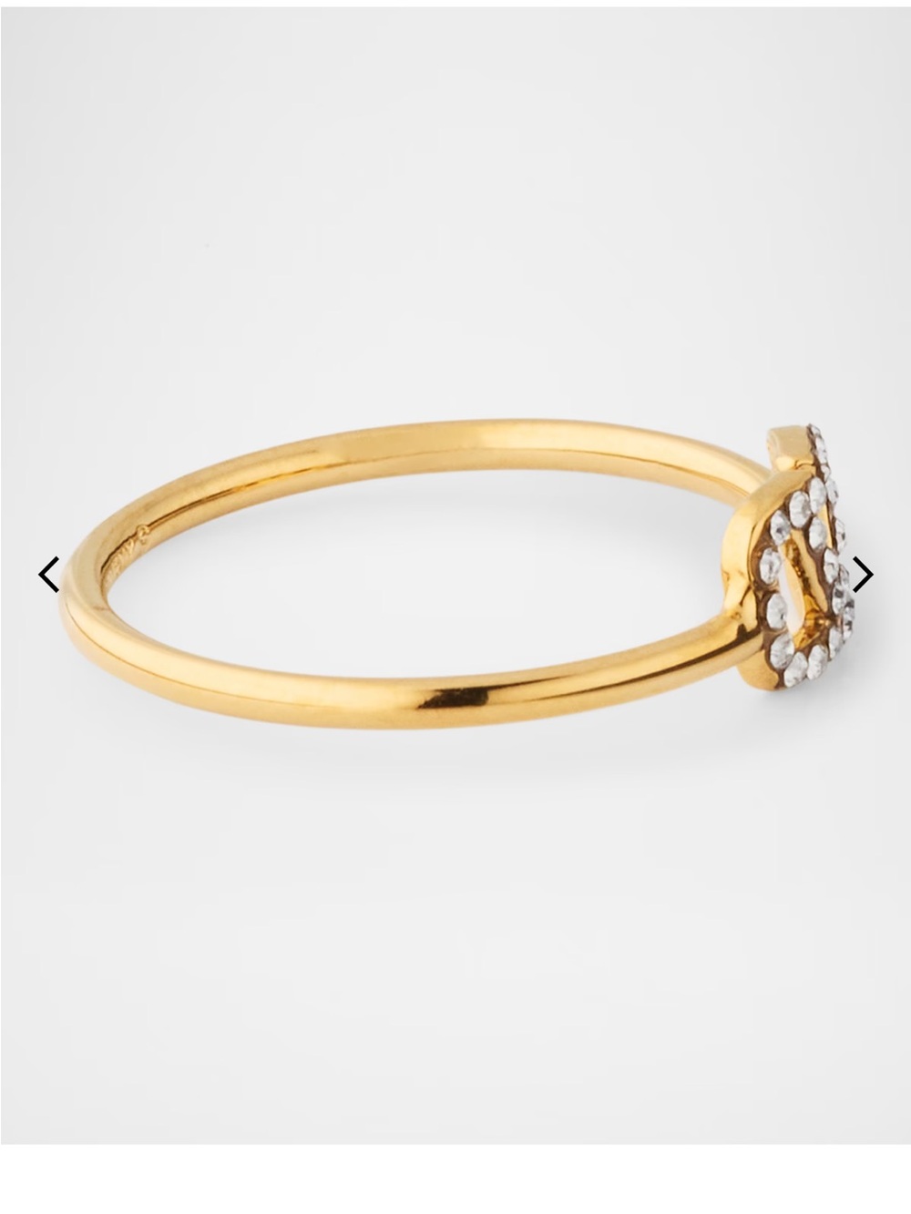 Authentic Valentino Garavani Gold VLogo Signature Strass Ring - Picture 3 of 3